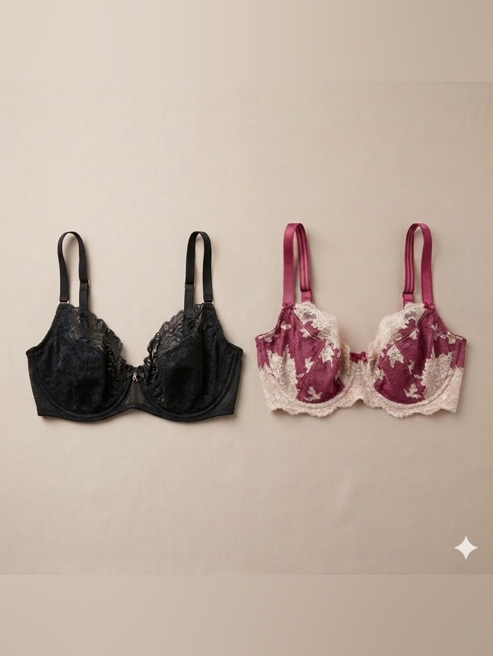 Fayreform Women's Size 32E Lace Underwire Bras 2 Pack NWT